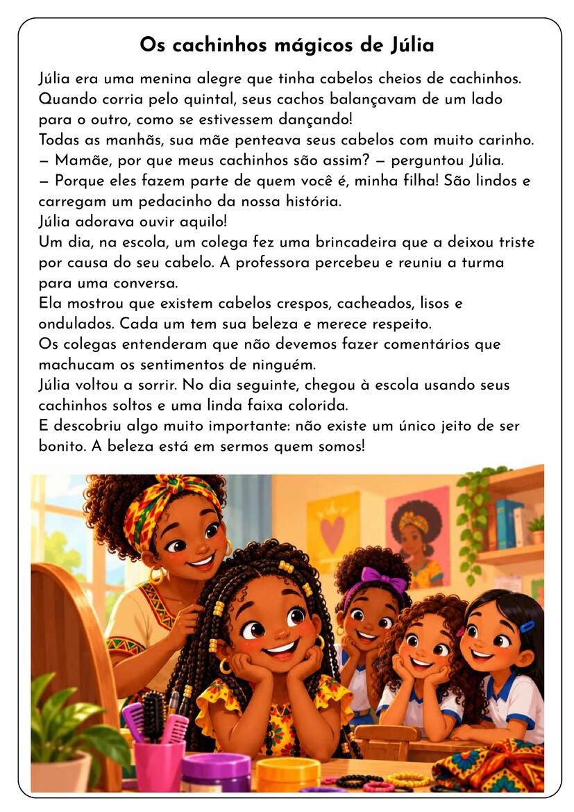 Textos sobre Consciência Negra para Educação Infantil para imprimir página 2